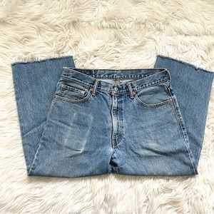 COPY - Levi’s 550 DISTRESSED custom raw hem 34w x 23